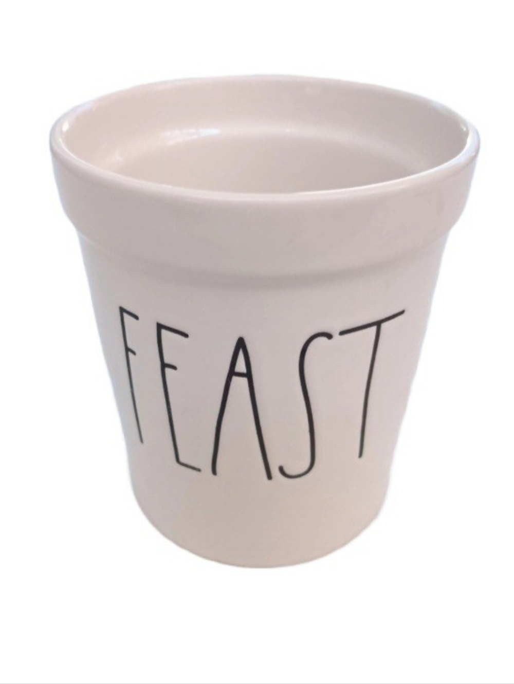Rae Dunn Artisan Collection Ceramic Canister | EUC | FEAST Long Lettering